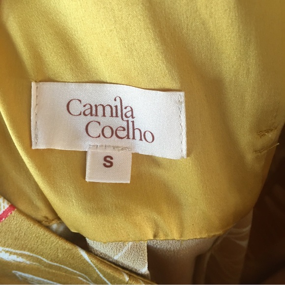 Camila Coelho Belmira Maxi Dress Gold Tropical - Picture 6 of 8